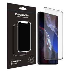 Захисне скло Xiaomi Poco F5 Pro / Redmi K60, BeCover, Чорний