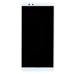 Дисплей (экран) Huawei Honor 7X, High quality, С сенсорным стеклом, С рамкой, Белый