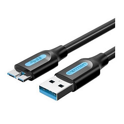 USB кабель Vention COPBI, Micro-B, 3.0 м., Чорний