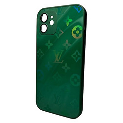 Чехол (накладка) Apple iPhone 12, AG-Glass Gradient LV Frame, Cangling Green, Зеленый