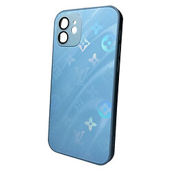 Чехол (накладка) Apple iPhone 12, AG-Glass Gradient LV Frame, Sierra Blue, Синий