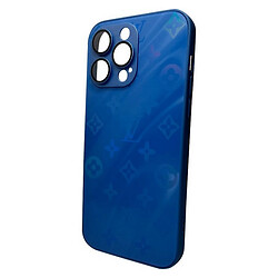 Чохол (накладка) Apple iPhone 14 Pro, AG-Glass Gradient LV Frame, Navy Blue, Синій