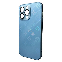 Чохол (накладка) Apple iPhone 14 Pro, AG-Glass Gradient LV Frame, Sierra Blue, Синій