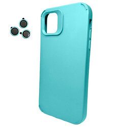 Чохол (накладка) Apple iPhone 12 / iPhone 12 Pro, Cosmic Silky Cam Protect, Ocean Blue, Бірюзовий