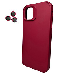 Чехол (накладка) Apple iPhone 12 / iPhone 12 Pro, Cosmic Silky Cam Protect, Wine Red, Красный