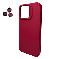 Чохол (накладка) Apple iPhone 14, Cosmic Silky Cam Protect, Deep Red, Червоний