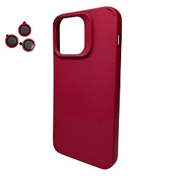 Чохол (накладка) Apple iPhone 14, Cosmic Silky Cam Protect, Wine Red, Червоний