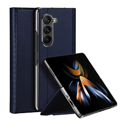 Чохол книжка) Samsung F946 Galaxy Z Fold 5, Dux Ducis Bril, Синій