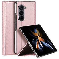 Чехол (книжка) Samsung F946 Galaxy Z Fold 5, Dux Ducis Bril, Розовый