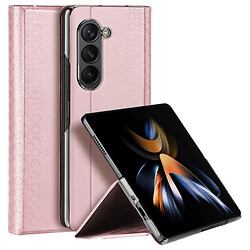 Чохол (книжка) Samsung F946 Galaxy Z Fold 5, Dux Ducis Bril, Рожевий