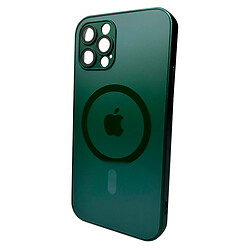 Чохол (накладка) Apple iPhone 12 Pro, AG-Glass Matt Frame Color Ring, Cangling Green, MagSafe, Зелений