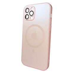 Чохол (накладка) Apple iPhone 12 Pro Max, AG-Glass Matt Frame Color Ring, Chanel Pink, MagSafe, Рожевий