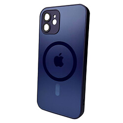 Чохол (накладка) Apple iPhone 12, AG-Glass Matt Frame Color Ring, Deep Purple, MagSafe, Фіолетовий