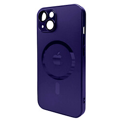 Чохол (накладка) Apple iPhone 14, AG-Glass Matt Frame Color Ring, Deep Purple, MagSafe, Фіолетовий