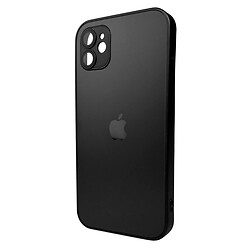 Чохол (накладка) Apple iPhone 11, AG-Glass Matt Frame Color Logo, Graphite Black, Чорний