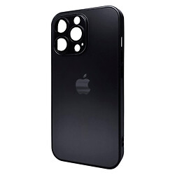 Чехол (накладка) Apple iPhone 14 Pro, AG-Glass Matt Frame Color Logo, Graphite Black, Черный