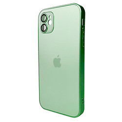 Чехол (накладка) Apple iPhone 11, AG-Glass Matt Frame Color Logo, Light Green, Зеленый