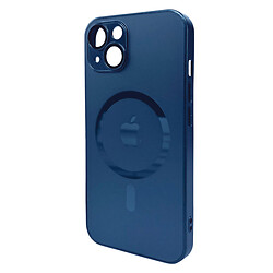 Чехол (накладка) Apple iPhone 13, AG-Glass Matt Frame Color Ring, MagSafe, Navy Blue, Синий