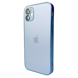 Чехол (накладка) Apple iPhone 11, AG-Glass Matt Frame Color Logo, Sierra Blue, Синий