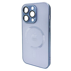 Чохол (накладка) Apple iPhone 14 Pro, AG-Glass Matt Frame Color Ring, Sierra Blue, MagSafe, Синій