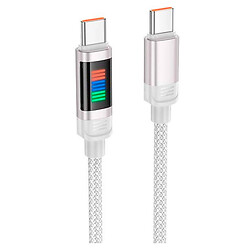 USB кабель Hoco U126 Lantern, Type-C, 1.2 м., Сірий