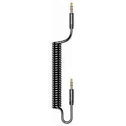 AUX кабель Usams US-SJ256 Spring, Type-C, 3,5 мм., 1.2 м., Чорний