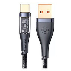 USB кабель Usams US-SJ572, Type-C, 1.2 м., Чорний