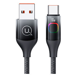 USB кабель Usams US-SJ636, Type-C, 1.0 м., Чорний