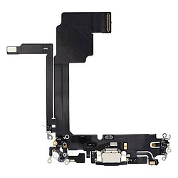 Шлейф Apple iPhone 15 Pro Max, З роз'ємом на зарядку, Чорний