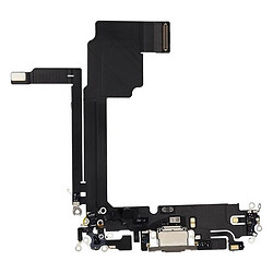 Шлейф Apple iPhone 15 Pro Max, З роз'ємом на зарядку, Бежевий
