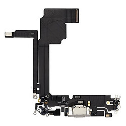 Шлейф Apple iPhone 15 Pro Max, С разъемом на зарядку, Белый