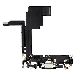 Шлейф Apple iPhone 15 Pro, З роз'ємом на зарядку, Чорний