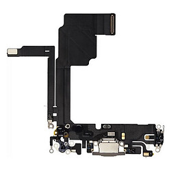 Шлейф Apple iPhone 15 Pro, З роз'ємом на зарядку, Бежевий