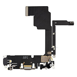 Шлейф Apple iPhone 15 Pro, С разъемом на зарядку, Бежевый - № 2