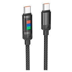 USB кабель Hoco U126 Lantern, Type-C, 1.2 м., Черный