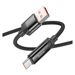 USB кабель Hoco U126 Lantern, Type-C, 1.2 м., Черный