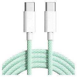 USB кабель Woven, Type-C, 1.0 м., Зелений