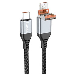 USB кабель Hoco U128, Type-C, 1.0 м., Чорний