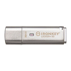 USB Flash Kingston IronKey Locker+ 50, 32 Гб., Срібний