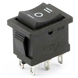 Переключатель KCD2-202-6P ON-OFF-ON (6A 250В) 6 pin (черный)