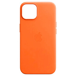 Чохол (накладка) Apple iPhone 14, Leather Case Color, MagSafe, Помаранчевий