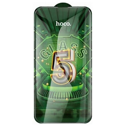 Защитное стекло Apple iPhone 15 / iPhone 15 Pro, Hoco, 5D, Черный