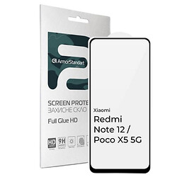 Защитное стекло Xiaomi Poco X5 5G / Redmi Note 12 / Redmi Note 12 5G, Armorstandart Full Glue, Черный