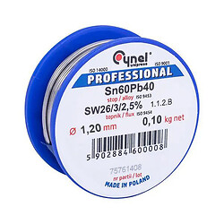 Припій Cynel Sn60Pb40-SW26 1.2мм 100г, 100 гр.