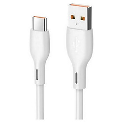 USB кабель Konfulon DC-55, Type-C, 1.0 м., Белый