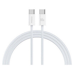 USB кабель Recci Nature RS13CC, Type-C, 1.0 м., Білий