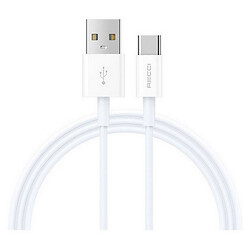 USB кабель Recci Smart RS06C, Type-C, 1.0 м., Білий