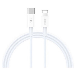 USB кабель Recci Smart RS06CL Apple iPhone SE 2022 / iPhone 14 Pro Max / iPhone 14 Plus / iPhone 14 Pro / iPhone 14 / iPhone 13 Pro / iPhone 13 Mini / iPhone 13 / iPhone 13 Pro Max / iPhone 12 Mini / iPhone 12 Pro Max, Lightning, 1.0 м., Белый