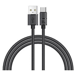 USB кабель Recci Warior RS08C, Type-C, 1.0 м., Чорний
