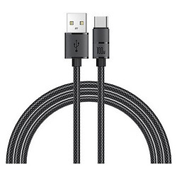USB кабель Recci Warior RS12C, Type-C, 2.0 м., Чорний
